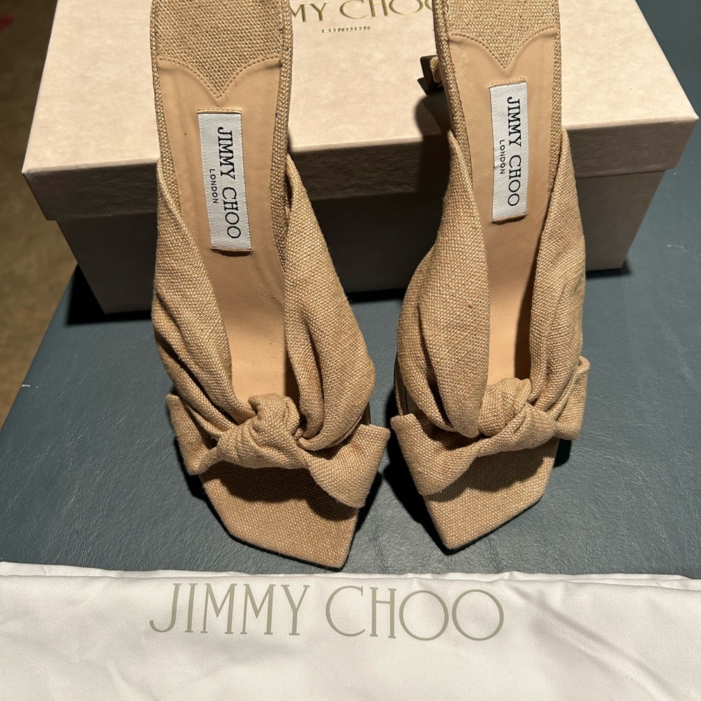 Jimmy Choo Avenue Slide Sandals - size 40 - Made in Italy